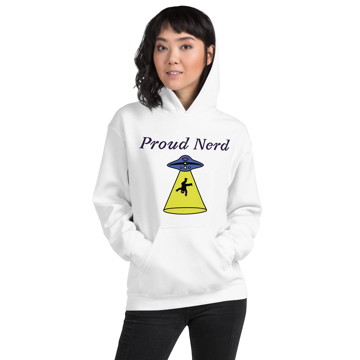 Unisex Hoodie (White) - Proud Nerd